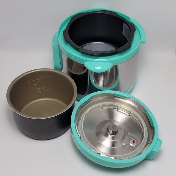 Elite Bistro By Maxi Matic EPC-202T 8 Qt Electric Pressure Cooker Turquoise Blue - Picture 4 of 16